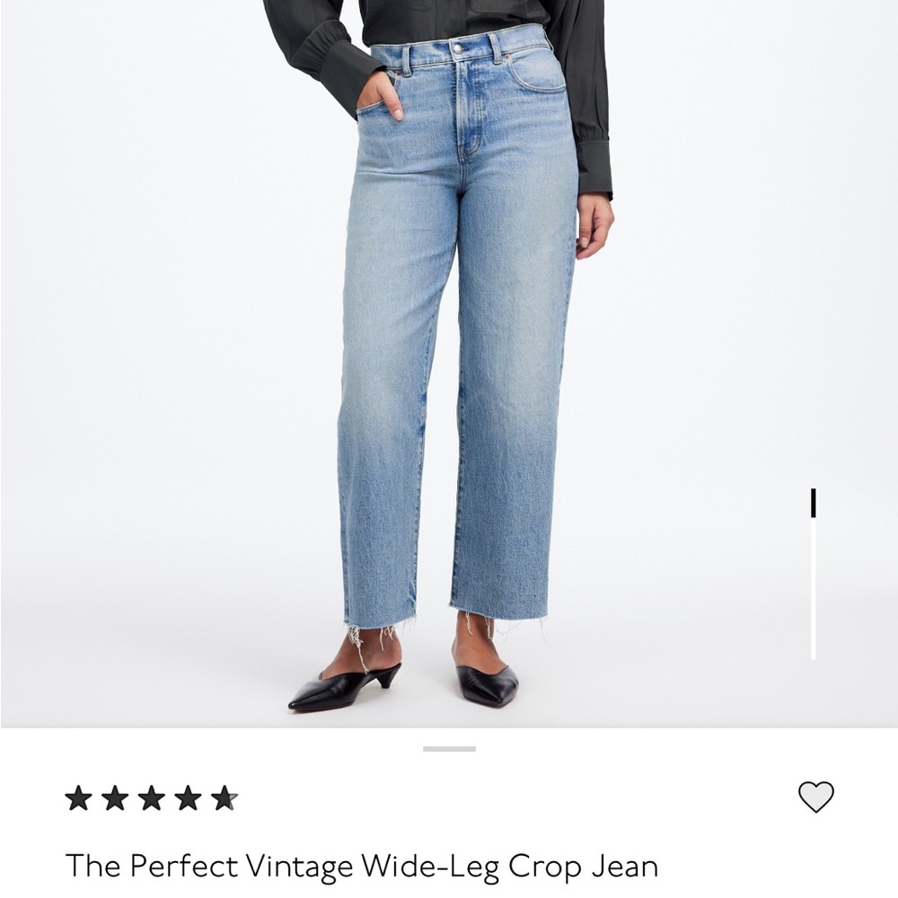 Madewell perfect vintage wide leg crop Jean